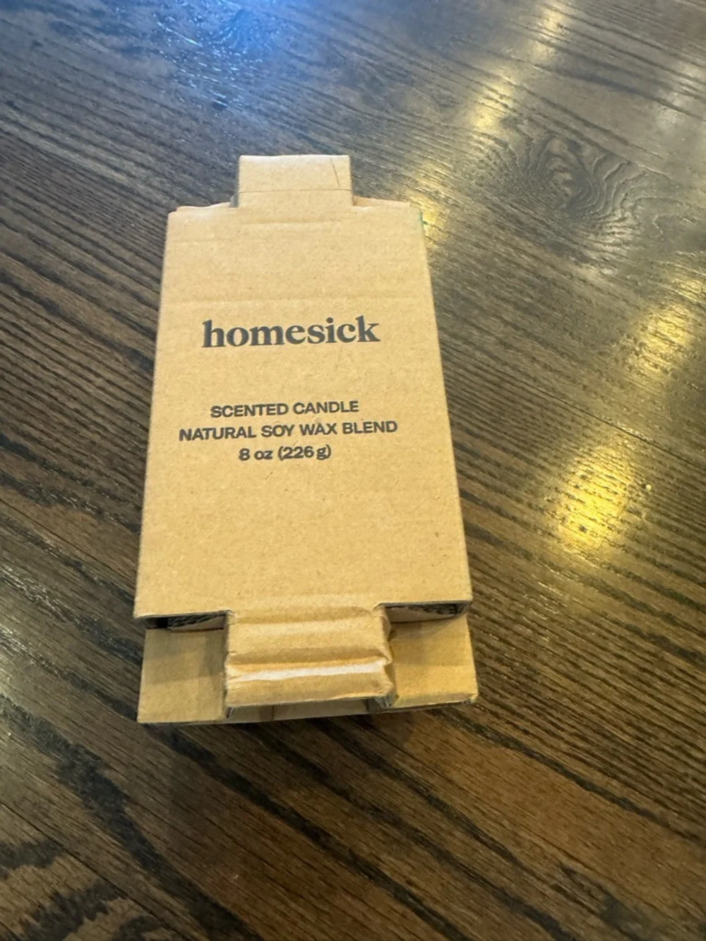 Homesick Scented Soy Candle - Lemongrass Breeze Natural Kraft Packaging (Brown)